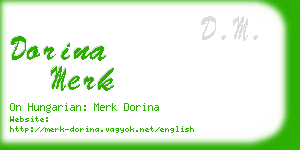 dorina merk business card